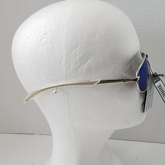 NYS Collection Sunglasses 4220 Cat 3 Blue Reflective Lenses Silvertone Frame - Picture 4 of 16